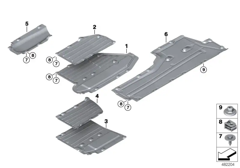 BMW Unterbodenverkleidung seitlich links G16 51757374687