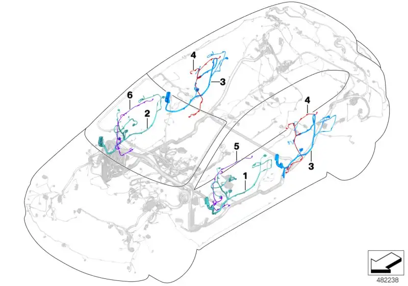 BMW Adapterleitung F45 F48 61129354071 - Bildposition 04