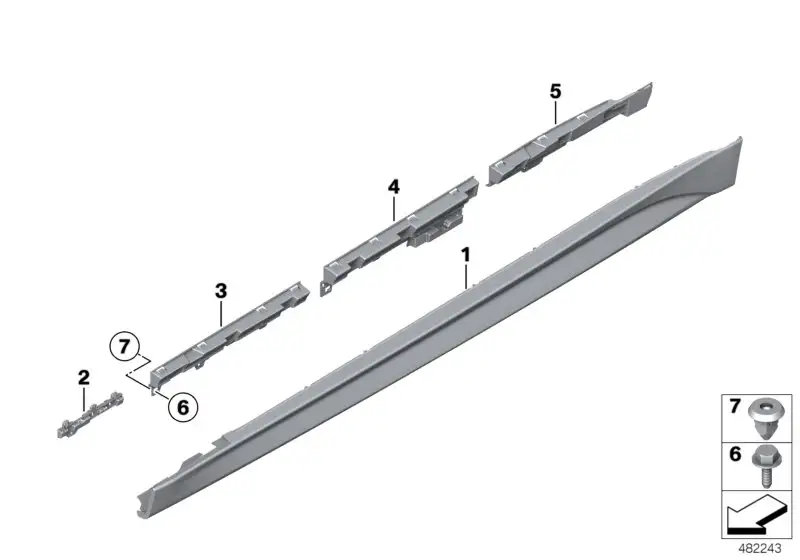 BMW Halteleiste rechts F80 F82 F83 51778054316 - 3er, 4er, M4