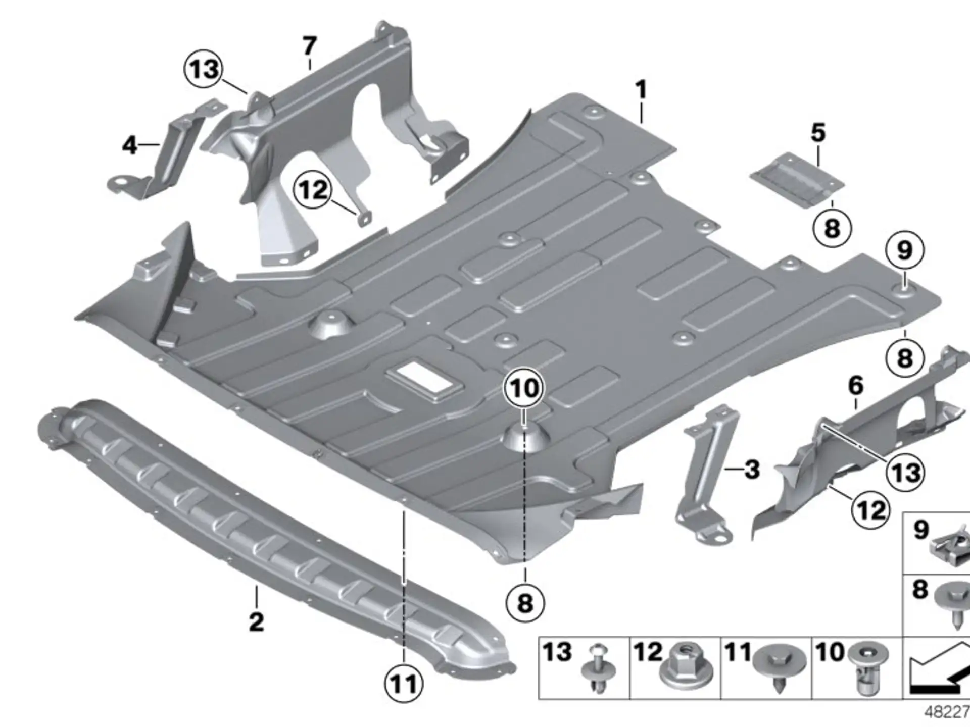 BMW Motorraumabschirmung F25 F26 51757378820
