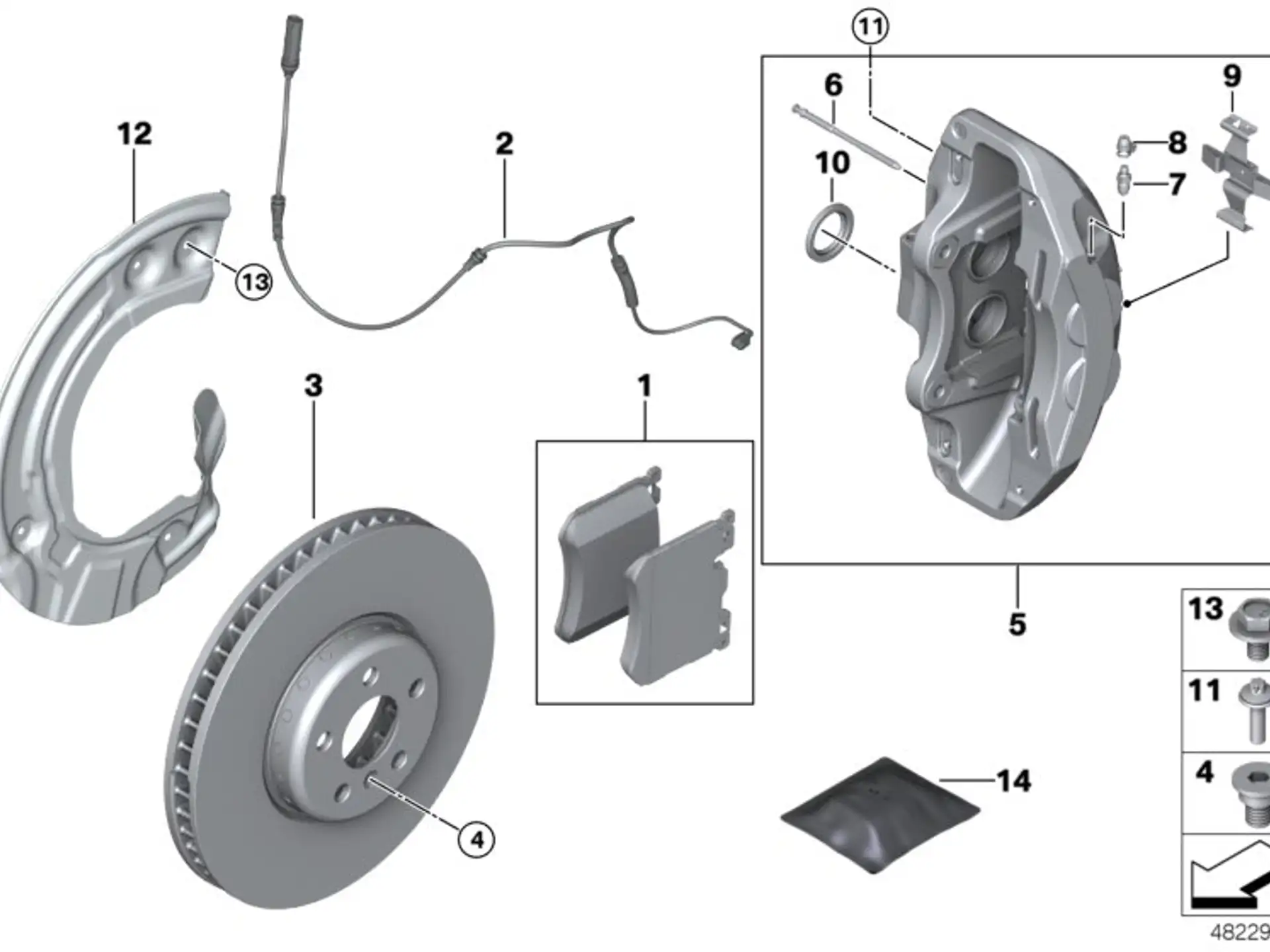 BMW Bremsbelagfühler vorn G20 G21 G28 34356870349