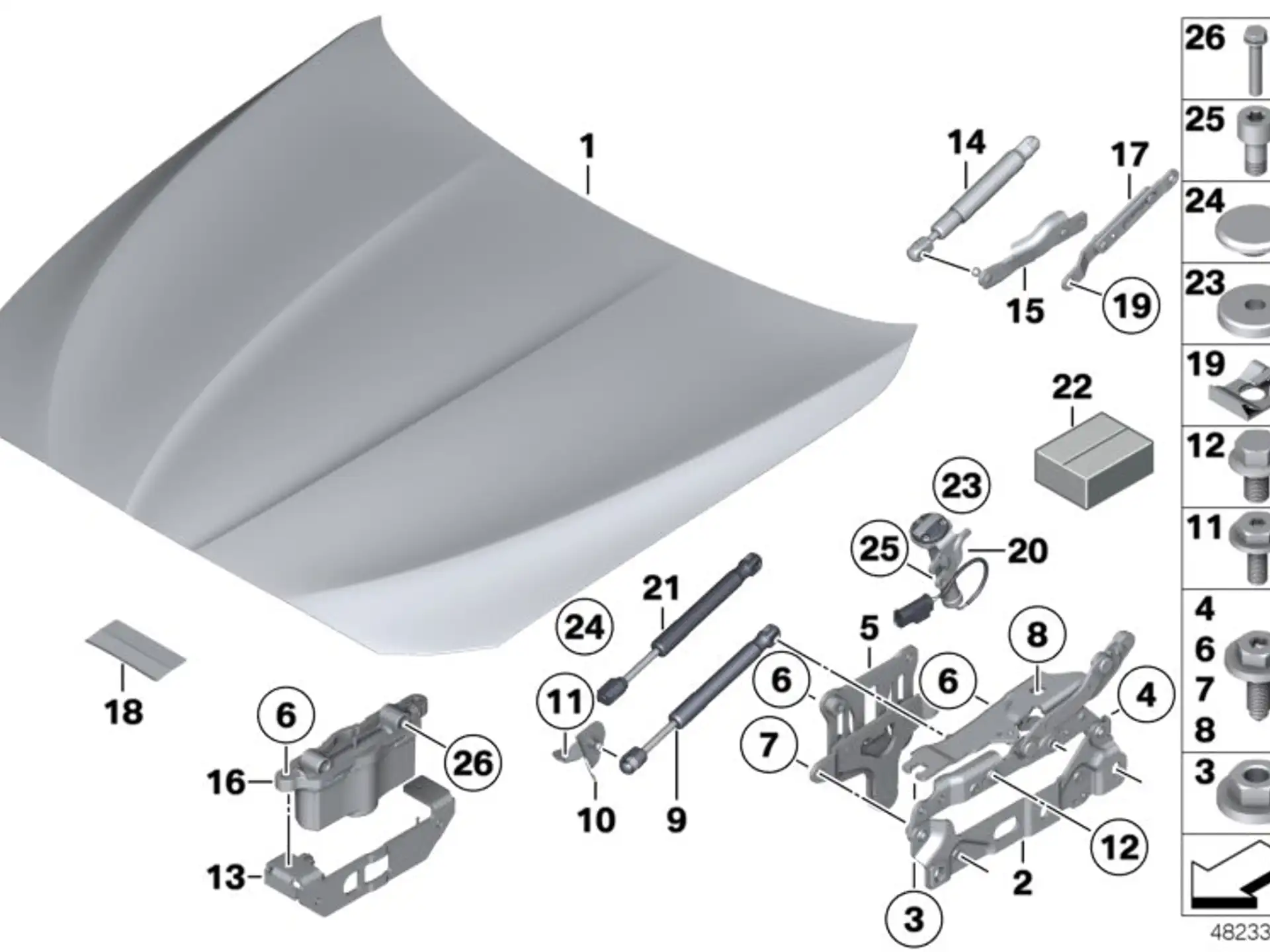 BMW Gasfeder Frontklappe Aktiv F10 F11 51237207188