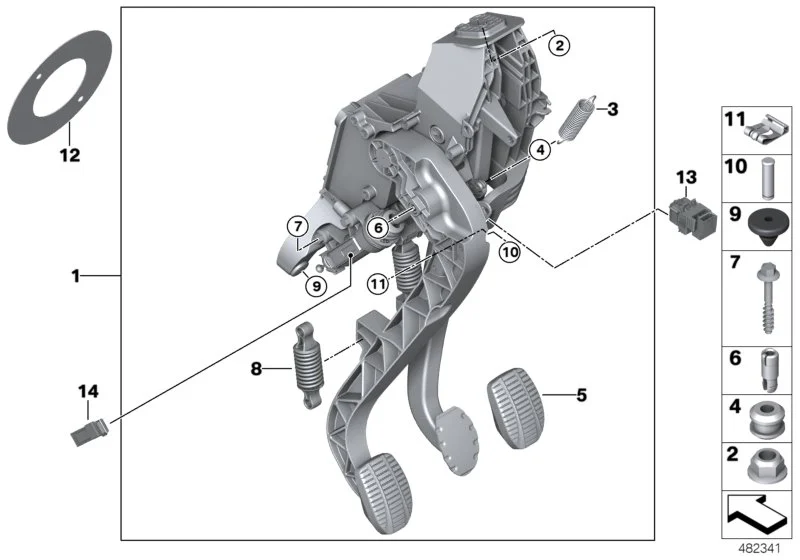 BMW Druckfeder F39 F20 F44 F45 F46 F48 F54 F55 F56 F57 F60 35306860671