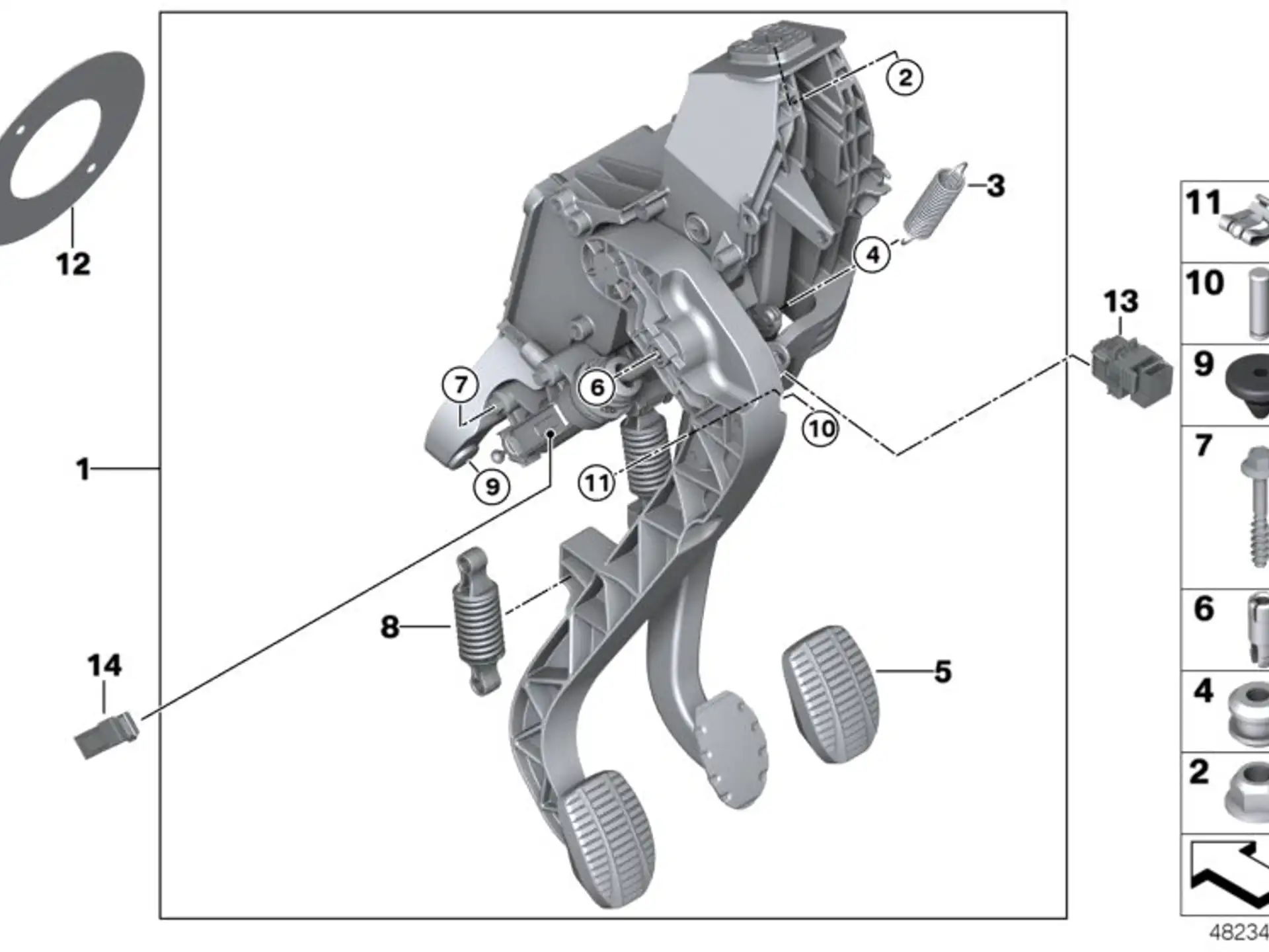 BMW Druckfeder F39 F20 F44 F45 F46 F48 F54 F55 F56 F57 F60 35306860671