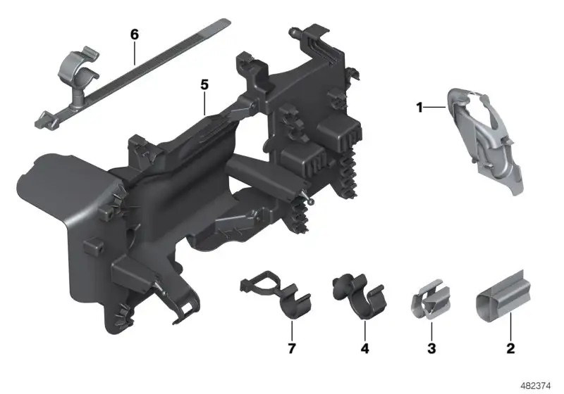 BMW Kabelbinder mit Halter 34317683767 - Bildposition 07