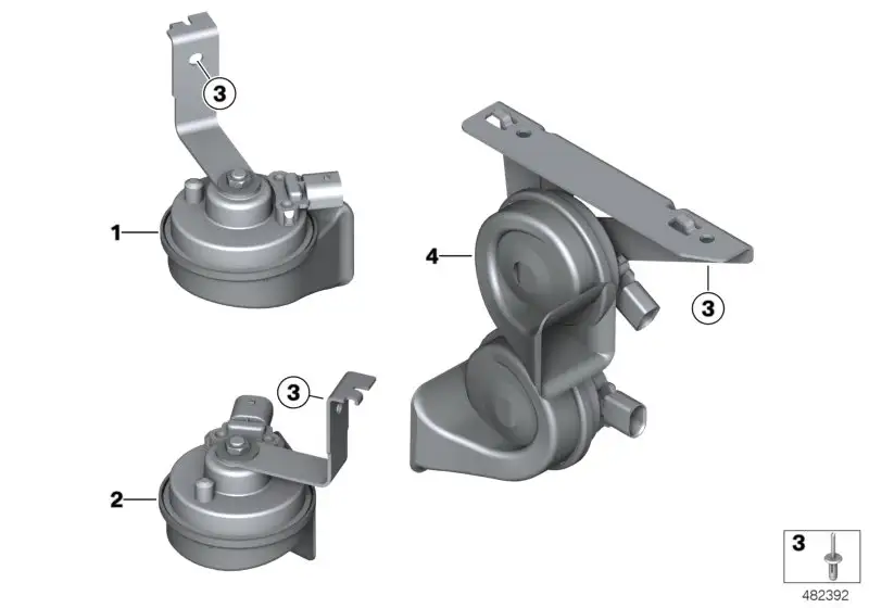 BMW Fanfare Tiefton 61337245422 - 1er, 2er, 3er, 4er, M4