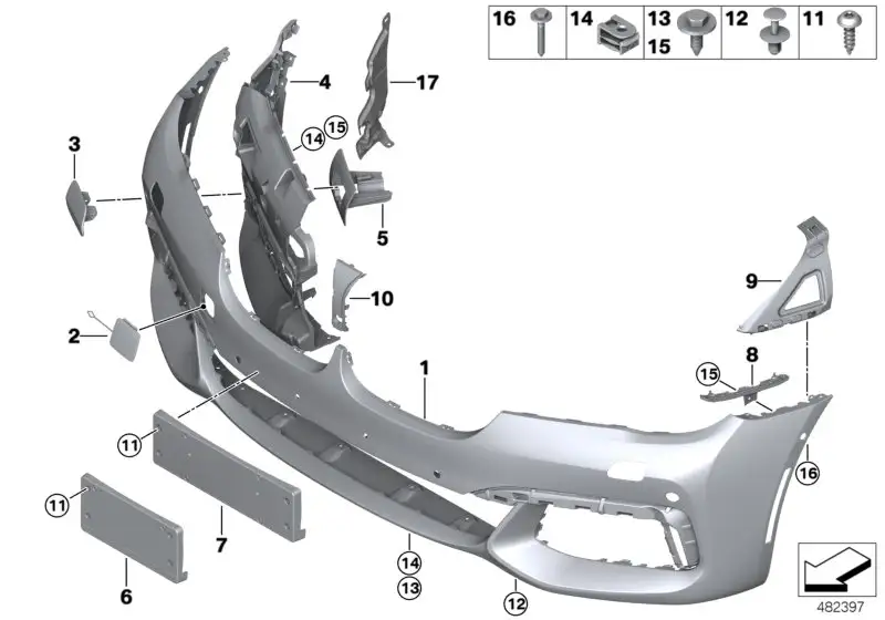 BMW Unterlage für Kennzeichen G11 G12 51138061577