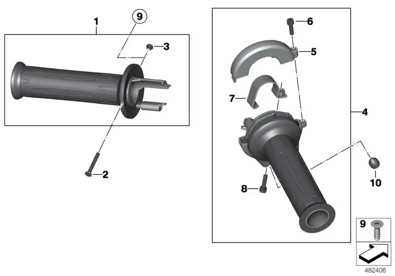 BMW Griff links K25 K28 61317671605