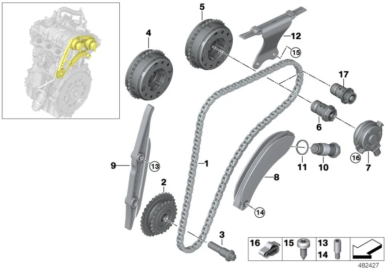BMW Zentralventil VANOS kurz F20 F21 F22 F23 F30 F31 F32 F33 F34 F36 F45 F46 F48 F90 F91 F92 F93 F95 F96 G01 G05 G06 G07 G11 G12 G14 G15 G16 G30 G31 I12 F54 F55 F56 F57 F60 11368617694