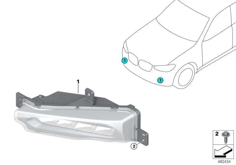 BMW Nebelscheinwerfer LED links G01 G02 63179492771