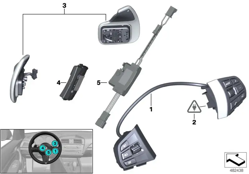 BMW Steuergerät Lenkradelektronik F25 F26 61317854559