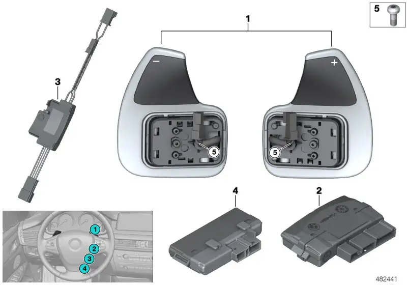 BMW Steuergerät Lenkradelektronik F15 F16 F85 F86 61317849446