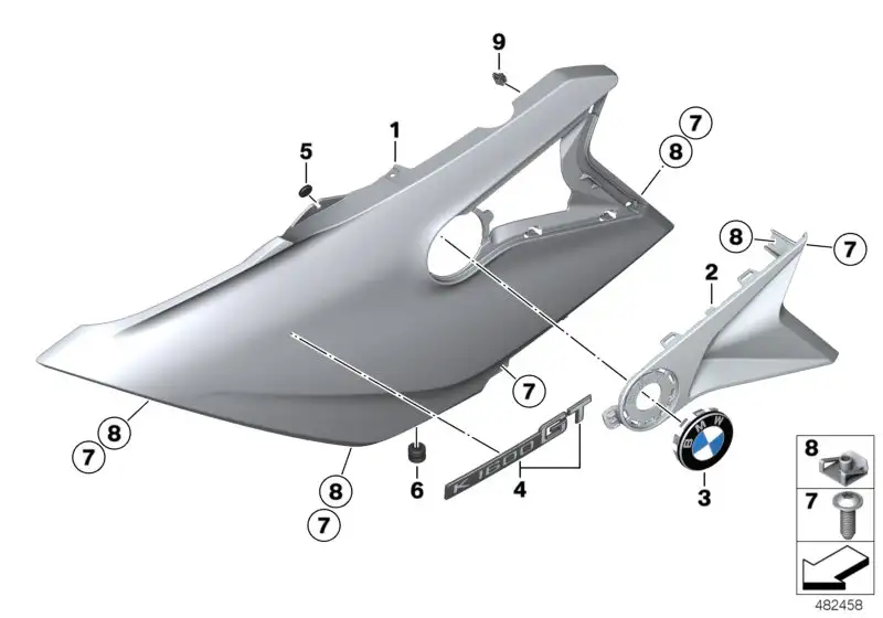 BMW Plakettenträger links K48 46638568895