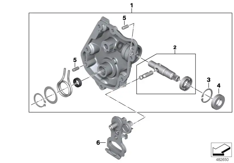 BMW Schaltklinke 23318546536 - Bildposition 06