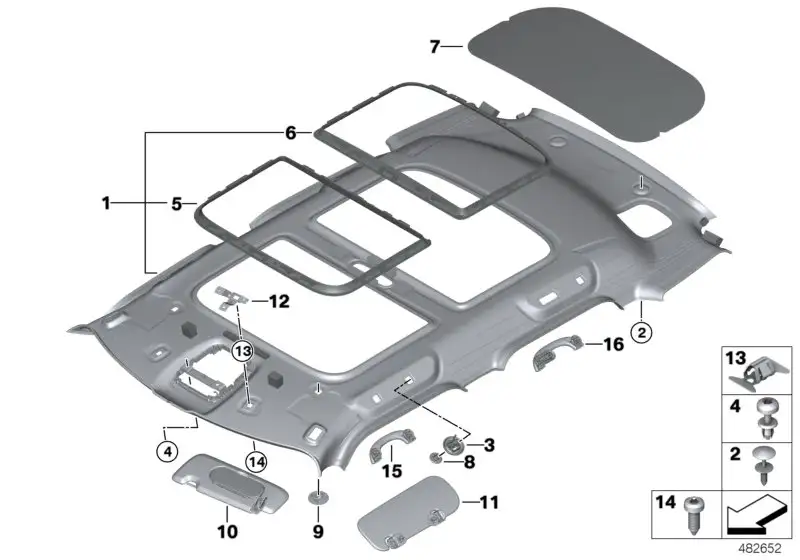 BMW Sonnenblende seitlich links F60 51167418766 - Bildposition 11
