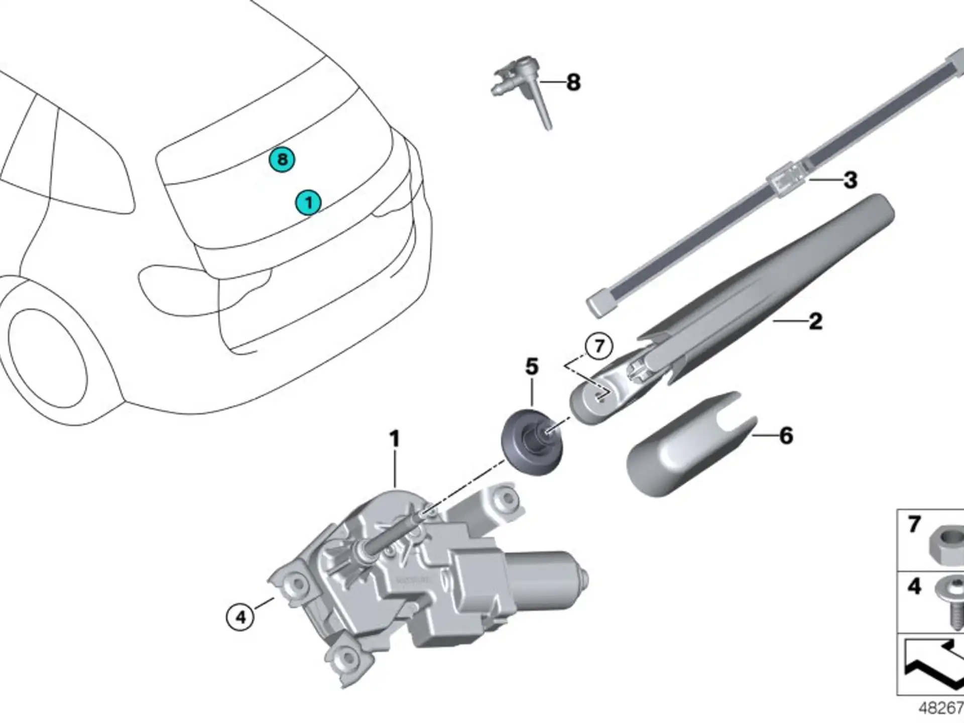 BMW Abdeckkappe F97 G01 61687407276