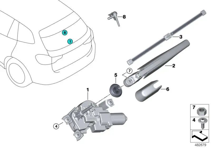 BMW Abdeckkappe G07 61627474265