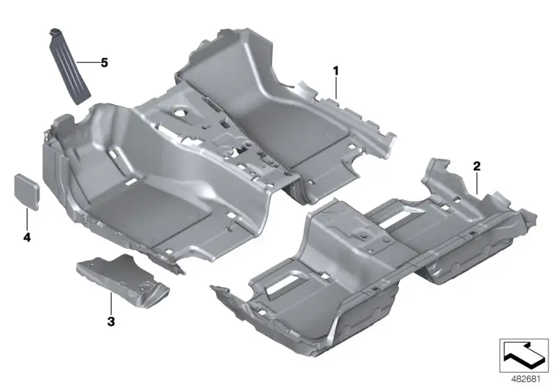BMW Bodenverkleidung hinten F90 G30 G31 51477419460