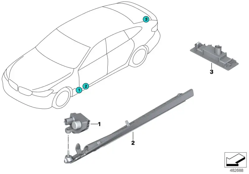 BMW Halter Lichtmodul links G32 63177418335 - Bildposition 02
