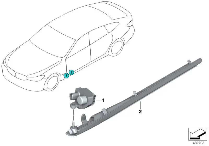 BMW Halter Lichtmodul links 63177854485 - Bildposition 02