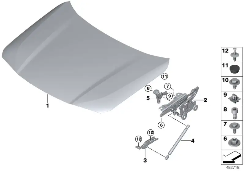 BMW Frontklappe F39 41007484213