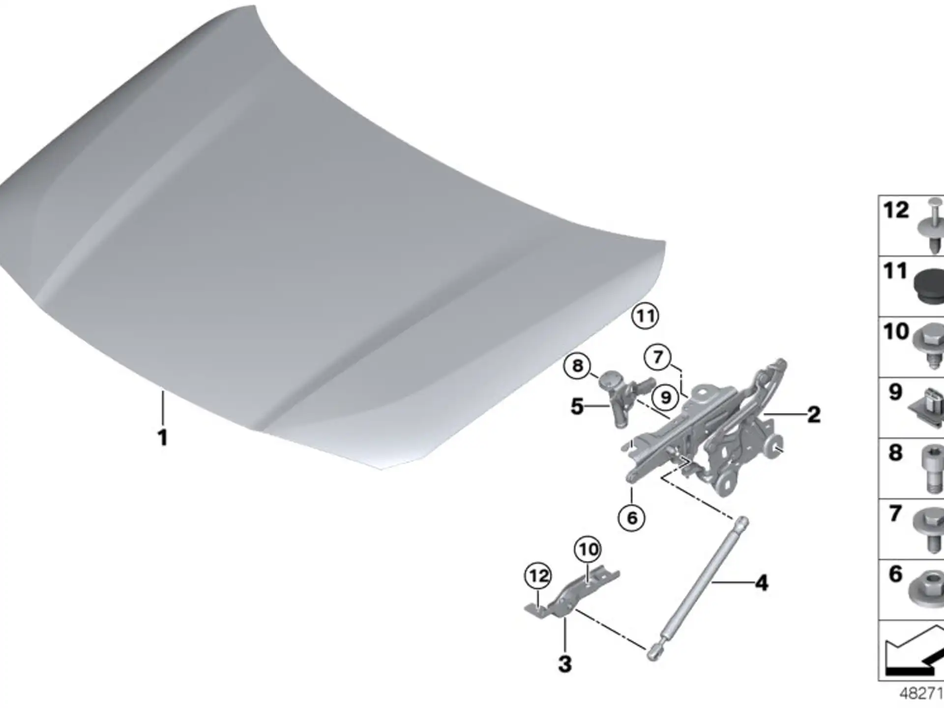BMW Gasfeder Frontklappe F39 51237424766