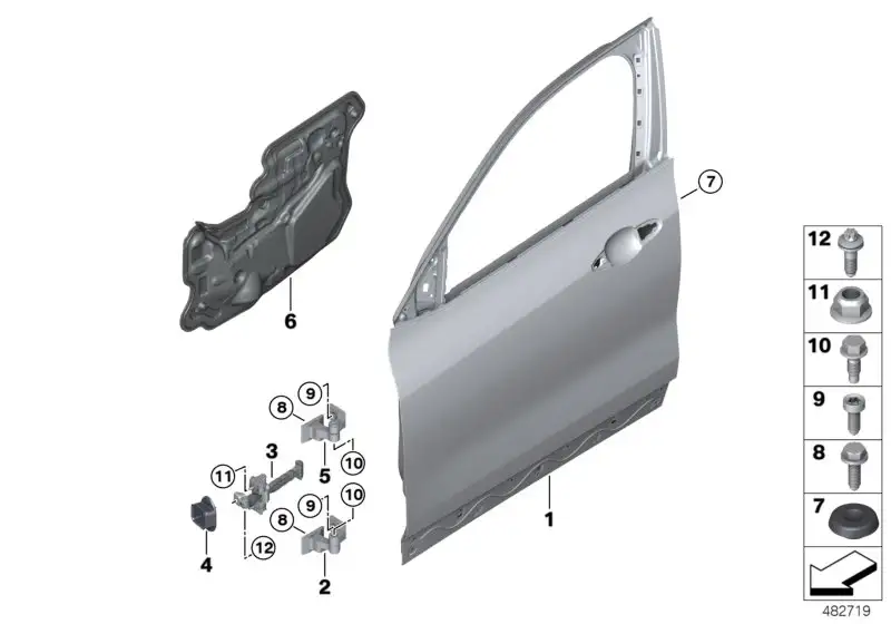 BMW Türbremse vorne links 51217463625 - Bildposition 03