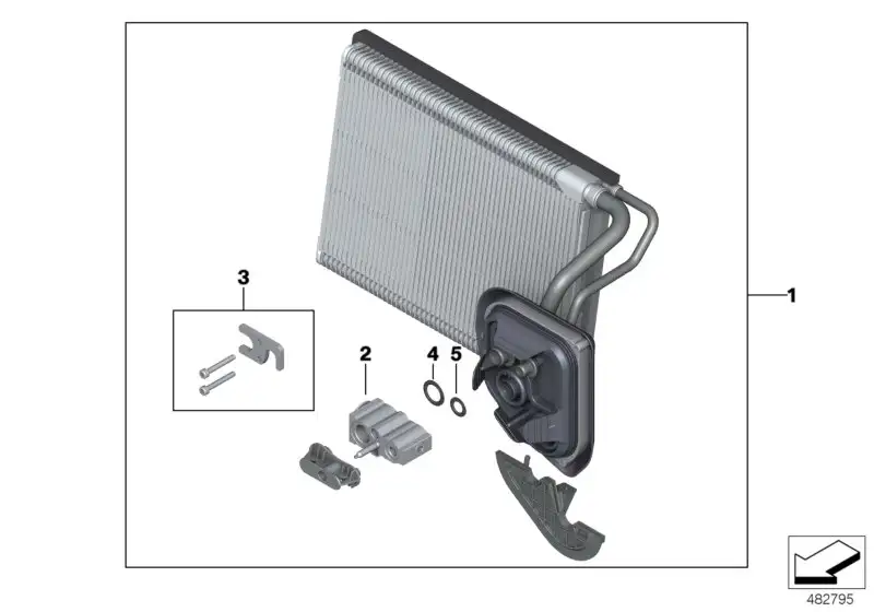 BMW Verdampfer mit Expansionsventil F97 F98 G01 G02 G20 G21 G28 G