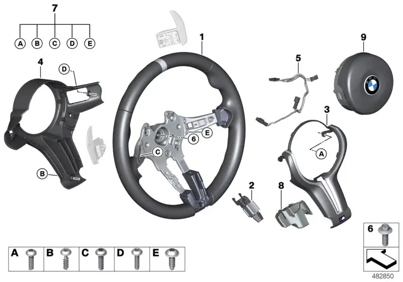 BMW Sechskantschraube E32 E34 E60 E61 E63 E64 E65 E66 F01 F02 F04