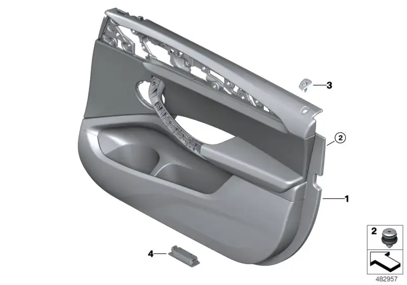 BMW Türverkleidung vorn links G01 G02 51417936687