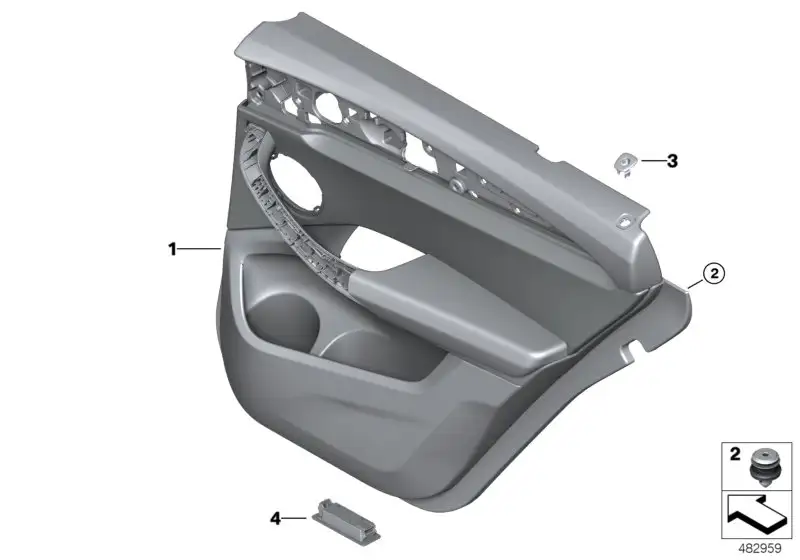 BMW Türverkleidung hinten rechts G01 51427940292