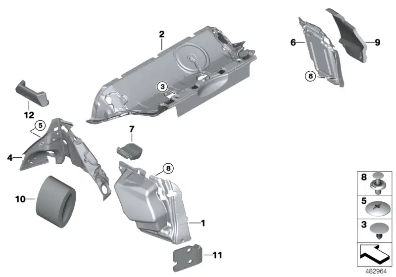 BMW Schallisolierung Boden hinten F97 F98 G01 G02 51487398076