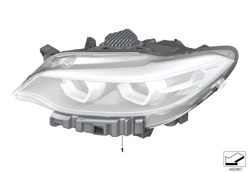 BMW Scheinwerfer LED rechts 63117469780 - Bildposition 01