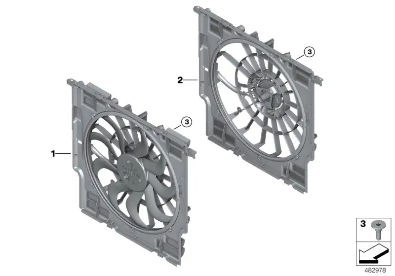 BMW Lüfterzarge 17428477376 - Bildposition 02