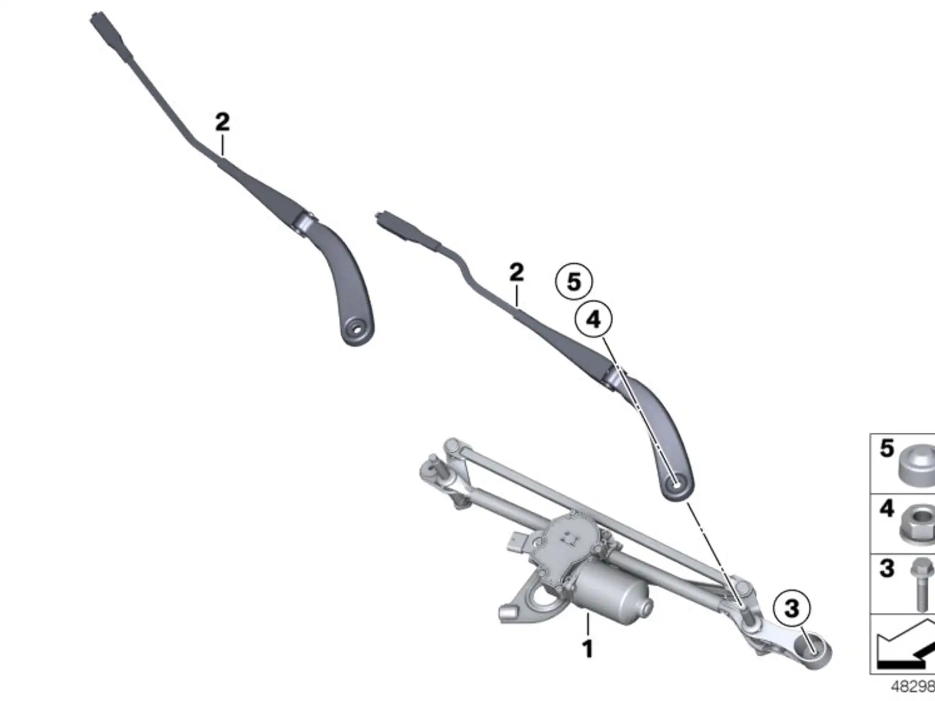BMW Wischarm Fahrerseite F20 F21 F22 F23 F87 F87N 61619465042