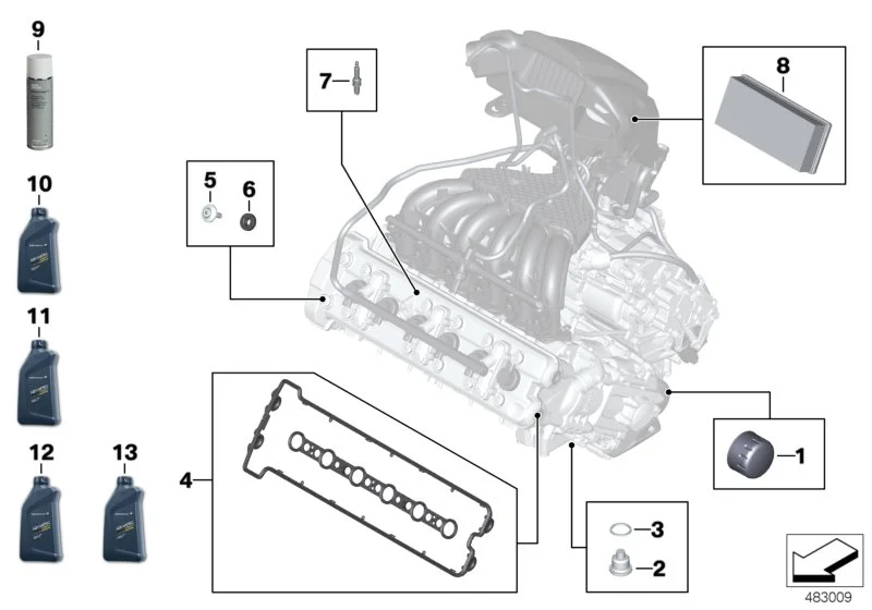 BMW Dichtungssatz Zylinderkopfhaube A40 K48 K61 11127728760