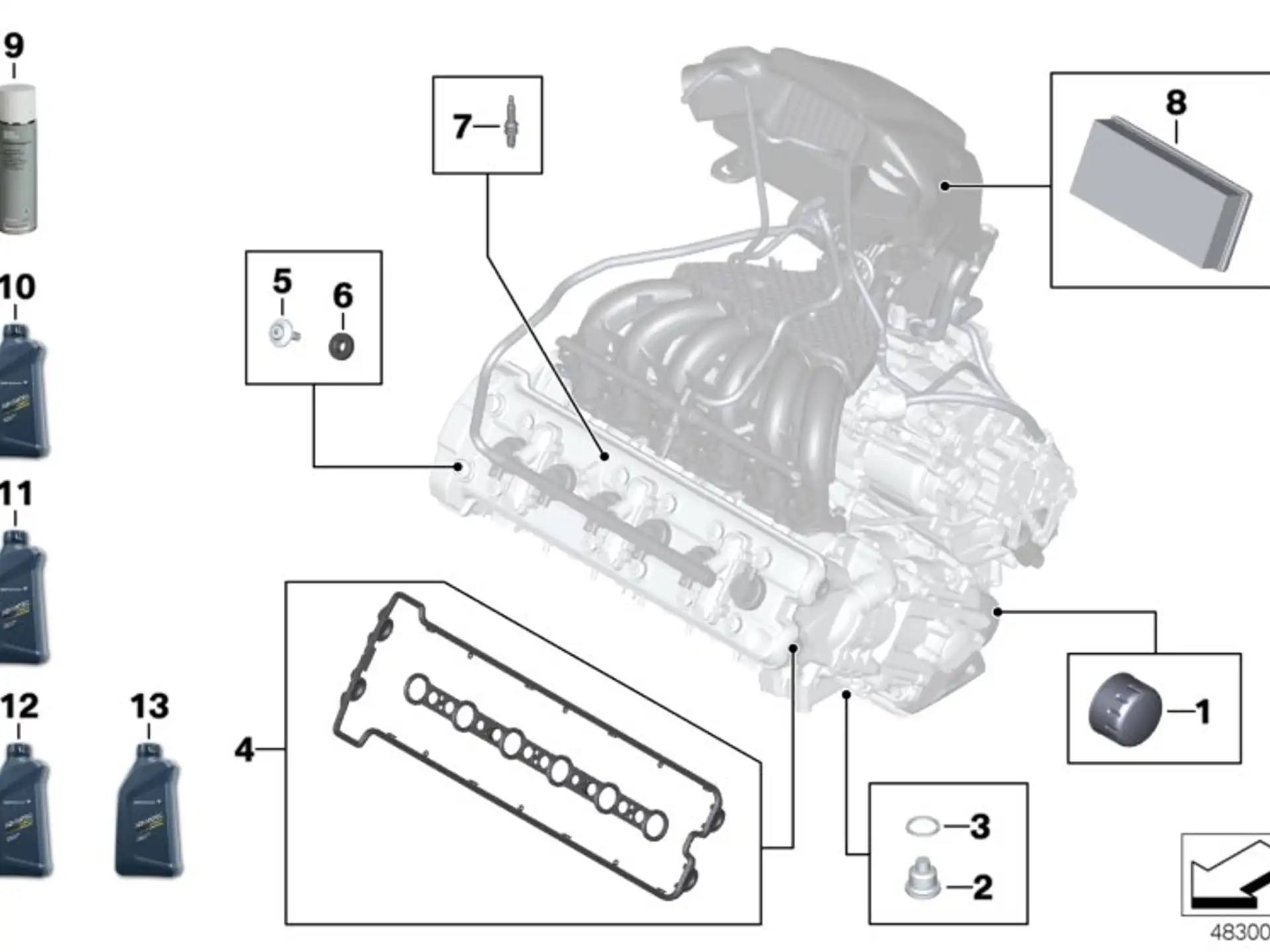BMW Dichtungssatz Zylinderkopfhaube A40 K48 K61 11127728760