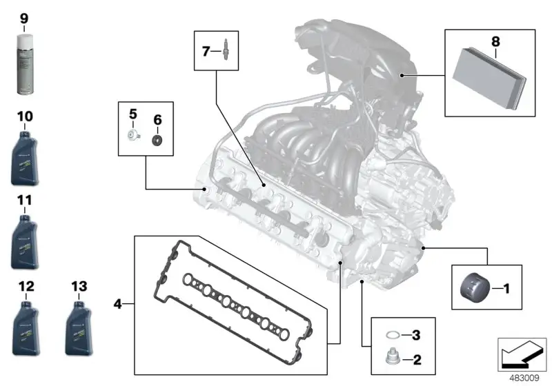 BMW Dichtungssatz Zylinderkopfhaube A40 K48 K61 11127728760 - Bil