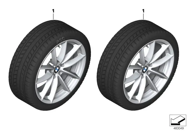 BMW RDC Komplettrad Winter LM Soft Compound G01 G02 36112463323