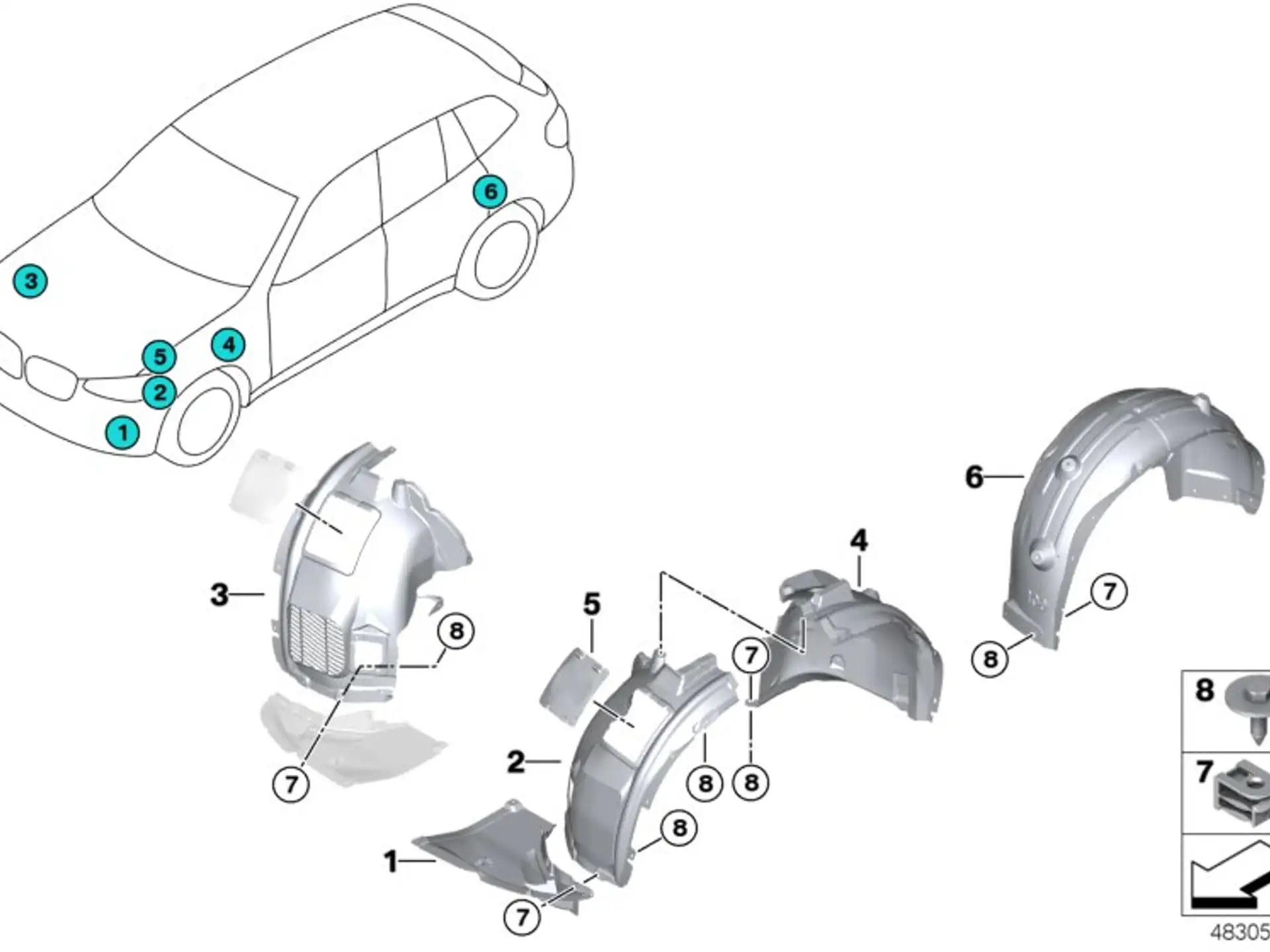 BMW Deckel Lampenwechsel rechts F97 F98 G01 G02 51717394830