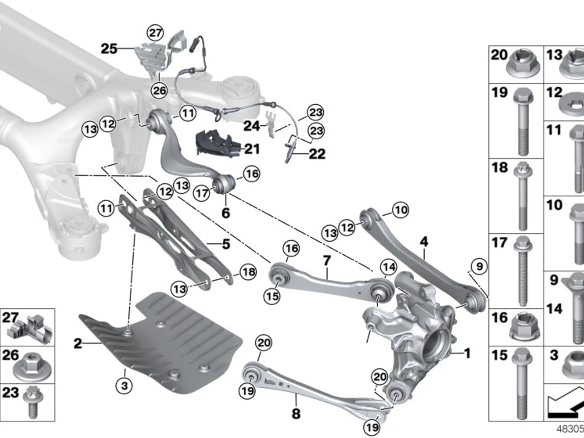 BMW Sechskantbundmutter E60 E61 E63 E64 E81 E82 E84 E87 E88 E89 E90 E91 E92 E93 F01 F02 F04 F06 F07 F10 F11 F12 F13 F80 F82 F83 F87 F87N F90 F91 F92 F93 F95 F96 G05 G07 G11 G12 G14 G15 G16 G30 I01 I12 I15 R55 R56 R57 R58 R59 R60 R61 31106890194