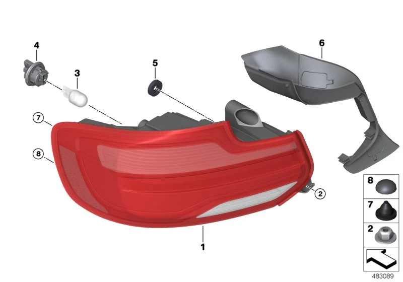BMW Heckleuchte LED links F22 F23 F87 F87N