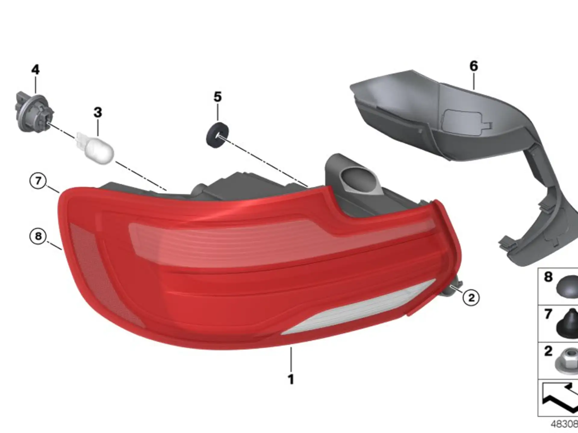 BMW Wasserrinne hinten rechts F22 F23 F87 F87N 63217370294