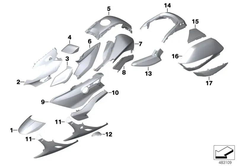 BMW Windabweiser links K48 K61 46638393405