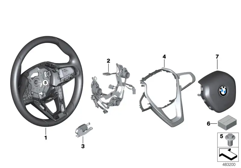 BMW Abdeckung Lenkrad 32309483917 - Bildposition 04