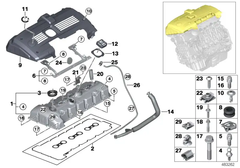 BMW Profildichtung E60 E61 E63 E64 E65 E66 E85 E86 E87 E90 E91 11