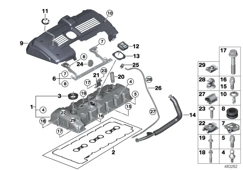 BMW Gewindebolzen E60 E61 E63 E64 E65 E66 E70 E81 E82 E83 E84 E85