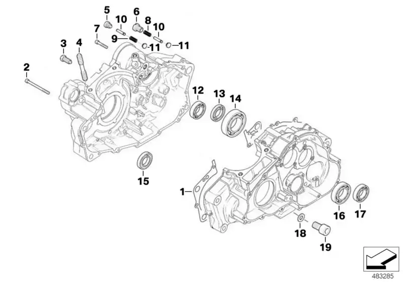 BMW Wellendichtring Ausgleichswelle 11117700117 - Bildposition 15
