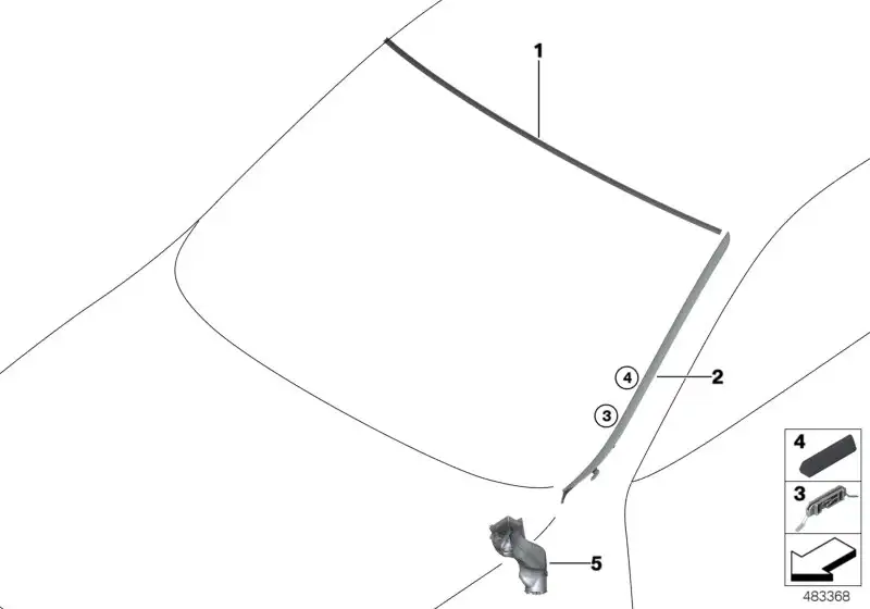 BMW Wasserfangleiste rechts F48 51317350610 - Bildposition 02