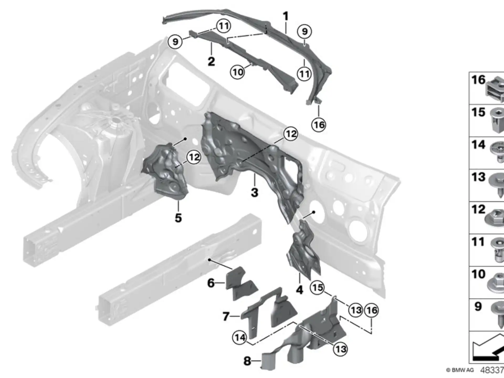 BMW Abdeckung Lenkungsaggregate vorn links F90 G11 G12 G14 G15 G16 G30 G31 G32 51757347021